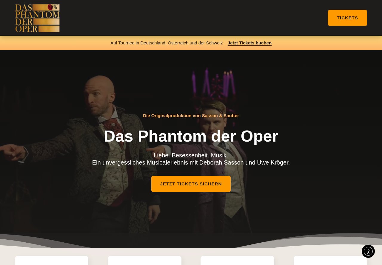 Das Phantom der Oper website homepage